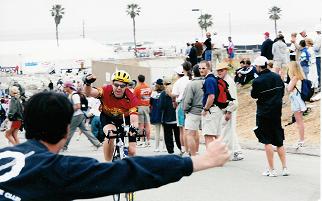 Biking at Ironman California